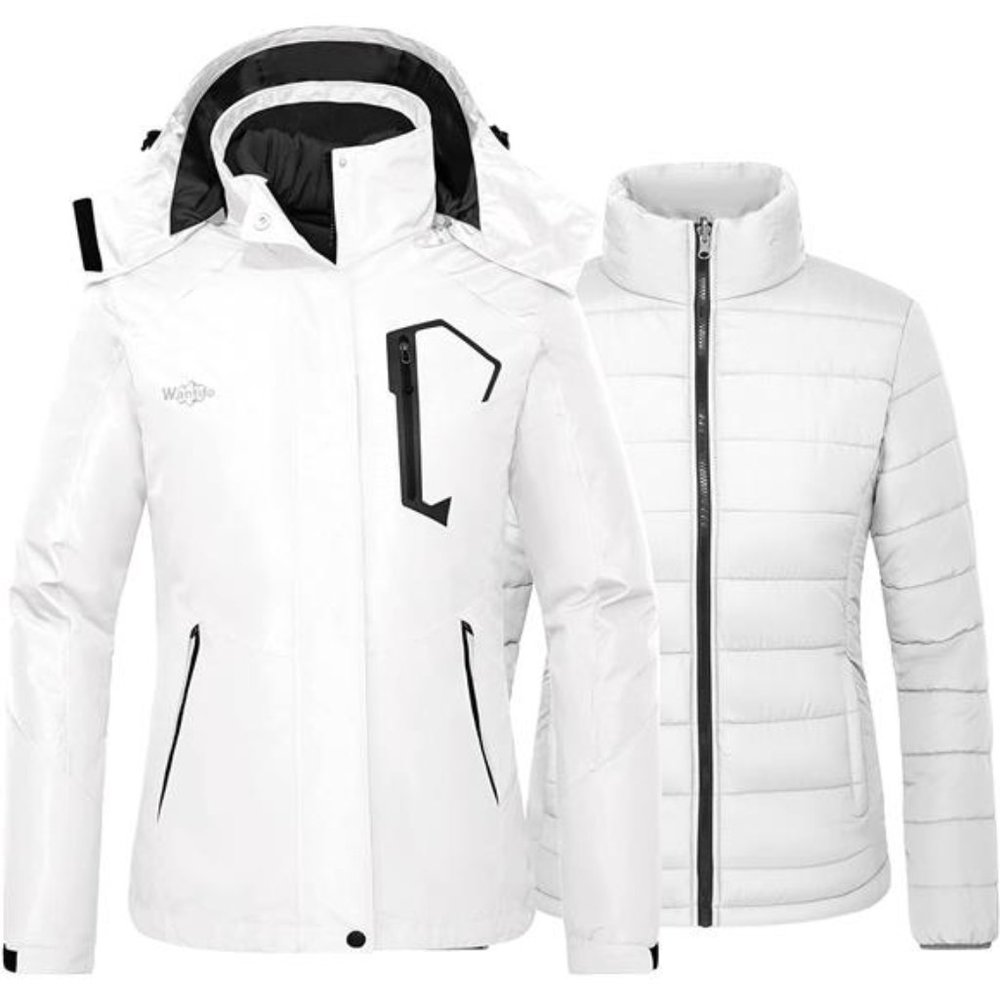 Women's 3in1 Waterproof Ski Jacket Mountain Snowboarding Jacket Winter Snow Coat